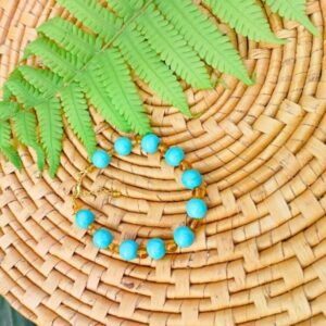Pulseira Turquesa com Citrino. - Image 1