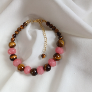 Pulseira Jade Goiaba e Olho de Tigre. - Imagem 2