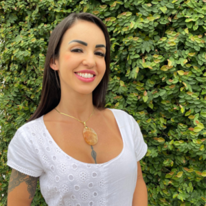 Colar Alegria- Pedra natural Citrino e Corrente de Lâmina fina - Imagem 1