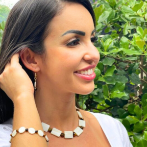 Choker  Harmonia- Madrepérola e Olho de Tigre - Imagem 1