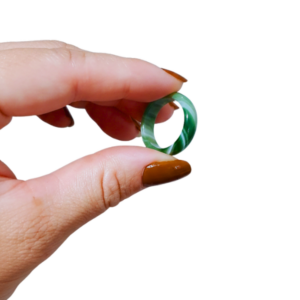 Anel de Ágata Verde 100% Pedra natural - Aro 21 mm - Imagem 1