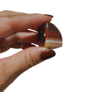 Anel de Ágata Bandada - Aro 19 mm 100% Pedra Natural - Imagem 1