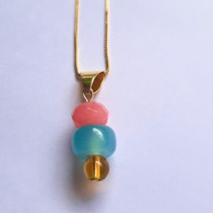 Colar- Água-marinha e jade Goiaba - Imagem 2