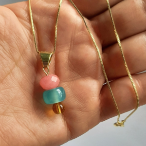 Colar- Água-marinha e jade Goiaba - Imagem 4