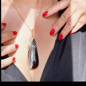 Colar de Ágata Bandada - Imagem 1