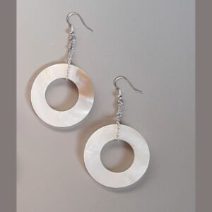 Brincos de Madrepérola Orgânica-Design Circular - Imagem 1
