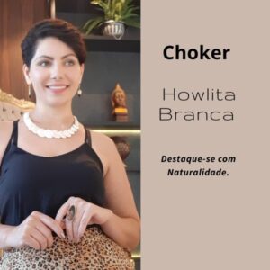 Choker de Howlita Branca  | 49cm - Imagem 2